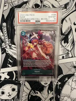 2024 ONE PIECE OP02-036 PREMIUM CARD COLLECTION BEST SELECTION VOL 1 NAMI PSA 10 - Image 1