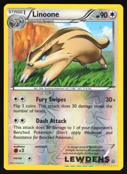 Linoone - 112/160 - Uncommon Reverse Holo - Primal Clash - Pokemon Card - Image 1