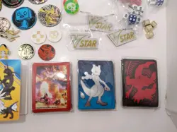 Pokemon Accessories Lot - Tokens, Sleeves, Dice, Toys, Binder And Pins - Image 3