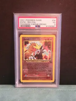 Pokemon Entei 34/53 Wotc Promo Reverse Holo 2001 PSA 3 TCG Card - Image 1