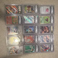 CGC Graded Pokemon TCG Lot of 15 Cards Charizard Jigglypuff Foil Holo English - Image 1
