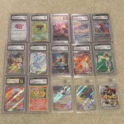 CGC Graded Pokemon TCG Lot of 15 Cards Charizard Jigglypuff Foil Holo English - Image 2