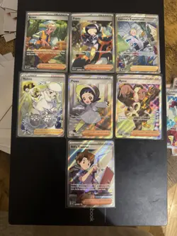 POKEMON FULL ART TRAINER LOT OF 7 CARDS NM SCARLET AND VIOLET 151 OBSIDIAN FLAME - Image 1