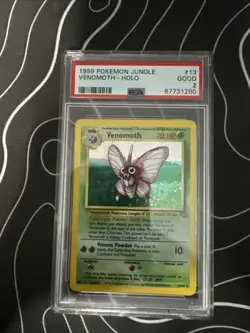 1999 Pokemon Jungle Venomoth #13 PSA 2 - Image 1
