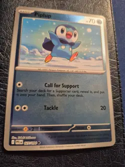 2025 Pokemon Mega Evolutions Phantasmal Reverse Holo Piplup #027/094 - Image 1