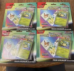 4 Prismatic Evolutions Tech Sticker Collections Pokemon Sealed All Leafeon - Image 1