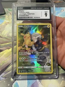 2022 POKEMON SWORD & SHIELD LOST ORIGIN #TG05/TG30 FULL ART/PIKACHU CGC 9 - Image 1
