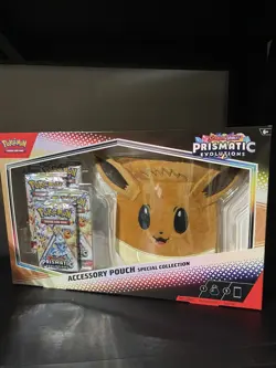 Pokemon TCG Prismatic Evolutions Accessory Pouch Special Collection Box Sealed - Image 1