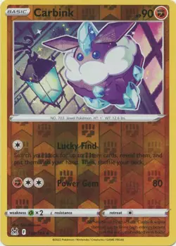 CARBINK 108/196 LOST ORIGIN POKEMON (REVERSE HOLO, NM) - Image 1