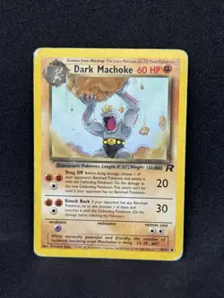Pokemon-Dark Machoke 40/82 Team Rocket Regular Heavily Played Damaged - Image 1