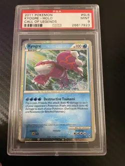2011 Pokemon Call of Legends KYOGRE #SL6 HOLO PSA 9 MINT - Image 1