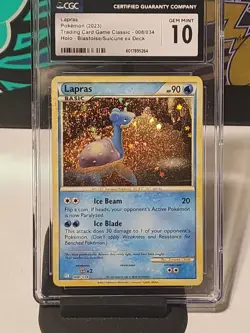 Lapras - Pokemon - CGC 10 GEM MINT - 008/034 CLB TCG - Holo Card English - Image 1