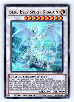 Yugioh Blue-Eyes Spirit Dragon CT13-EN009 Limited Edition Ultra Rare - NM 💎 - Image 1