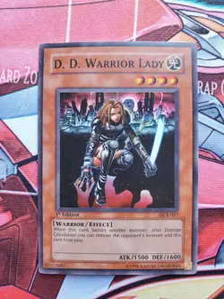 Yugioh! D.D. Warrior Lady DCR-027 Super Rare 1st Edition Vintage MP - Image 1