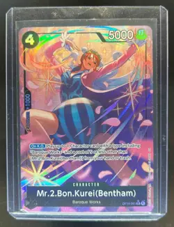2025 One Piece Azure Sea's Seven Mr.2.Bon.Kurei Bentham Alternate Art #OP14-091 - Image 1