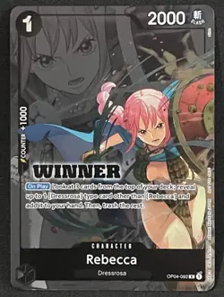 Rebecca Winner Pack 2025 Vol. 2 One Piece Foil Promo OP04-092 (A) - Image 1