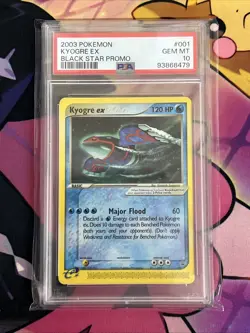 2003 Pokemon Kyogre EX #001 Black Star Promo Card 2003 Nintendo - PSA 10 - Image 1