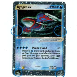 Kyogre EX Holo FOUR SWIRLS!! 2003 Pokemon Black Star Nintendo Promo 001 RARE! - Image 2