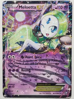 EX HOLO Meloetta RC11/RC25 Legendary Treasures Radiant Collection Pokemon Card - Image 1