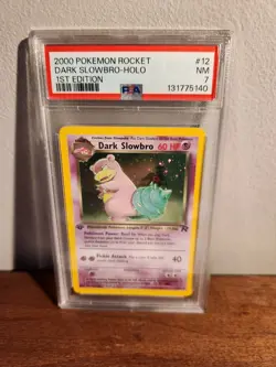 Dark Slowbro PSA 7 1st Edition Holo Team Rocket Pokemon TCG - Image 3