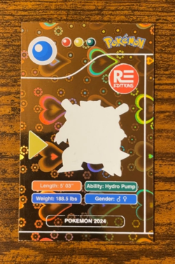 #009 Blastoise Gold Hearts Holo Non-TCG 2024 Pokemon Pokedex Black Edition - Image 2