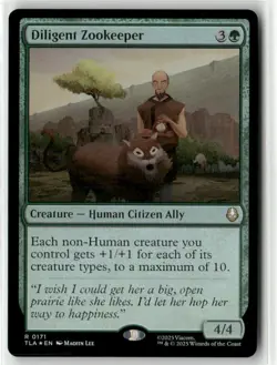 MTG Diligent Zookeeper 0171 Foil Avatar: The Last Airbender TLA NM - Image 1