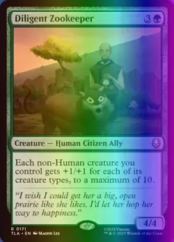 MTG Diligent Zookeeper (171/447) Avatar The Last Airbender NM FOIL - Image 1