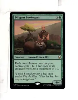 MTG SkeenAB Diligent Zookeeper PRERELEASE PROMO FOIL from TLA. NM. - Image 1