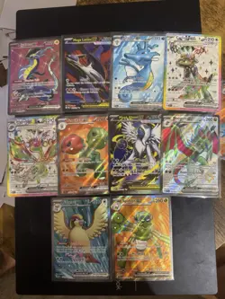 POKEMON FULL ART CARDS LOT OF 10 NM OBSIDIAN FLAMES, SCARLT VIOLET PALDEAN FATES - Image 1