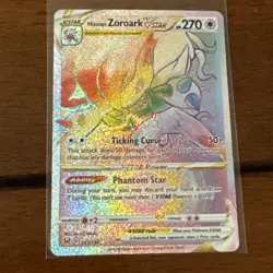 Pokemon Card Hisuian Zoroark VSTAR 203/196 Lost Origin Secret Rare NM - Image 1