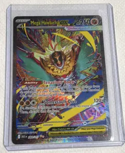 Pokemon Mega Hawlucha EX SIR *IN HAND* Full Art Holo Rare 283/217 ASC TCG Card - Image 1