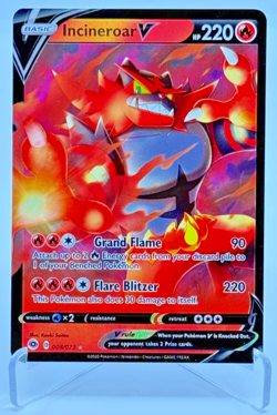 Incineroar V Pokemon Champions Path Sword & Shield Ultra Rare Holo Card 008/073 - Image 1