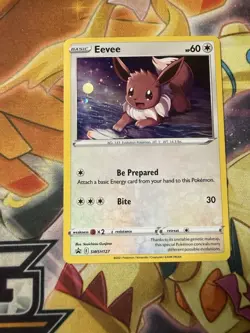 Pokemon Card Eevee SWSH127 Black Star Promo - Near Mint - Image 1