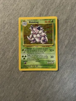 Nidoking 11/102 Base Set HOLO Rare Card Unlimited WOTC Pokemon TCG - Image 1