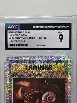 Mysterious Fossil 109/110 Legendary Collection Reverse Holo CGC 9 Pokemon - Image 2