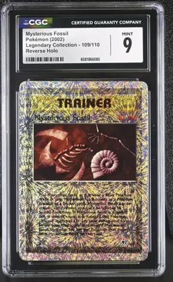 CGC 9 Mysterious Fossil Legendary Collection 109/110 Reverse Holo Pokemon Card - Image 1