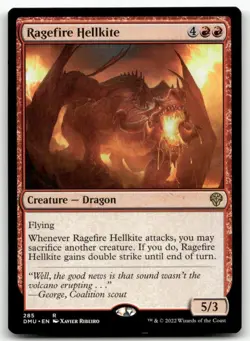Ragefire Hellkite #285 MTG Dominaria United NM X1 - Image 1