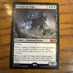 WOTC MtG Core Set 2020 Cavalier of Night (MR) NM - Image 1