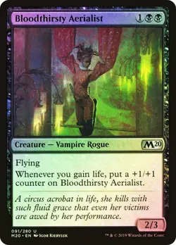 Magic The Gathering MTG BLOODTHIRSTY AERIALIST FOIL Core Set 2020 NM Near Mint - Image 1