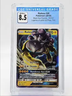 RAIKOU GX 2018 POKEMON BLACK STAR PROMO LEGENDS OF JOHTO #SM121 CGC 8.5 Q5650 - Image 1