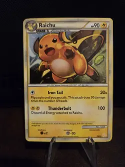 Pokemon TCG Raichu 30/30 Holo HeartGold & SoulSilver Trainer Kit 🌟🌟🌟 HGSS - Image 1