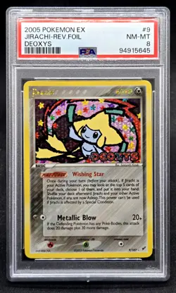 PSA 8 Jirachi Reverse Holo 9/107 EX Deoxys Stamped 2005 - Pokemon TCG - Image 1