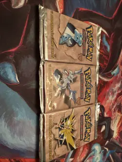 First Edition Pokemon Fossil Sealed pack (3 packs) * Read description* - Image 1