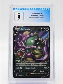GARBODOR V 2021 POKEMON SWSH EVOLVING SKIES RARE HOLO 100/203 CGC 9 Q5650 - Image 1