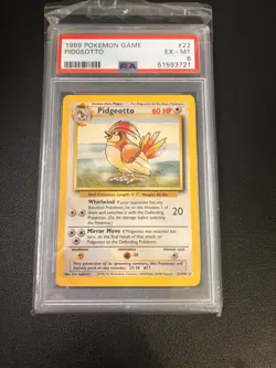 1999 POKEMON BASE SET UNLIMITED #22 PIDGEOTTO PSA 5 - Image 1