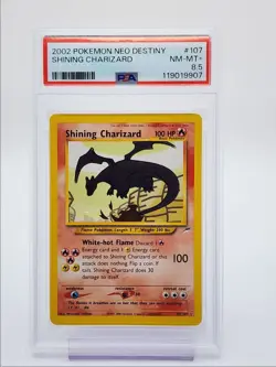 SHINING CHARIZARD 2002 POKEMON NEO DESTINY SHINING RARE 107/105 PSA 8.5 Q0004 - Image 1