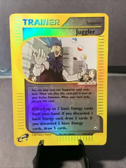 Pokemon TCG Juggler #126/147 Aquapolis Reverse Holo Uncommon VTG WOTC EReader - Image 1
