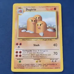 Pokemon Dugtrio 19/102 Base Set Regular Lightly Played *FREE SHIPPING* - Image 1