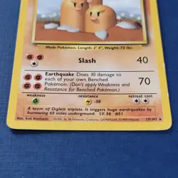 Pokemon Dugtrio 19/102 Base Set Regular Lightly Played *FREE SHIPPING* - Image 3