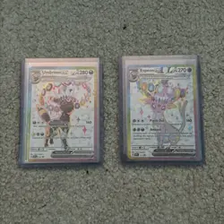 Pokemon Umbreon and Espeon Black Star Promo SVP175 SVP176 Figure Collection NM/M - Image 1